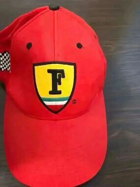 Red Baseball Cap with Shield F Patch - Kids Toys